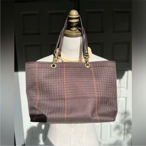 Elegant Brown Plaid Women's Tote Bag